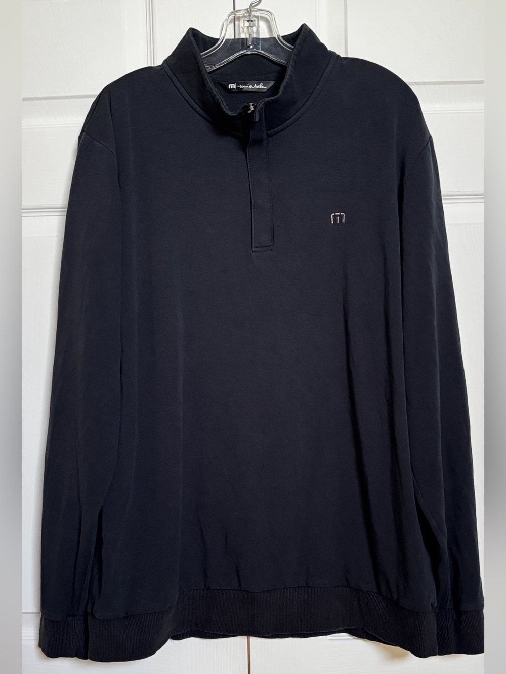 Travis Mathew Quarter Zip Pullover XL Black Gray